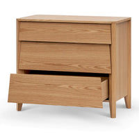 Meseret 3 Drawers Wooden Dresser - Natural Oak - NotBrand