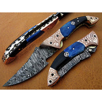 Orcus Damascus Steel Hunting Pocket Knife - Notbrand