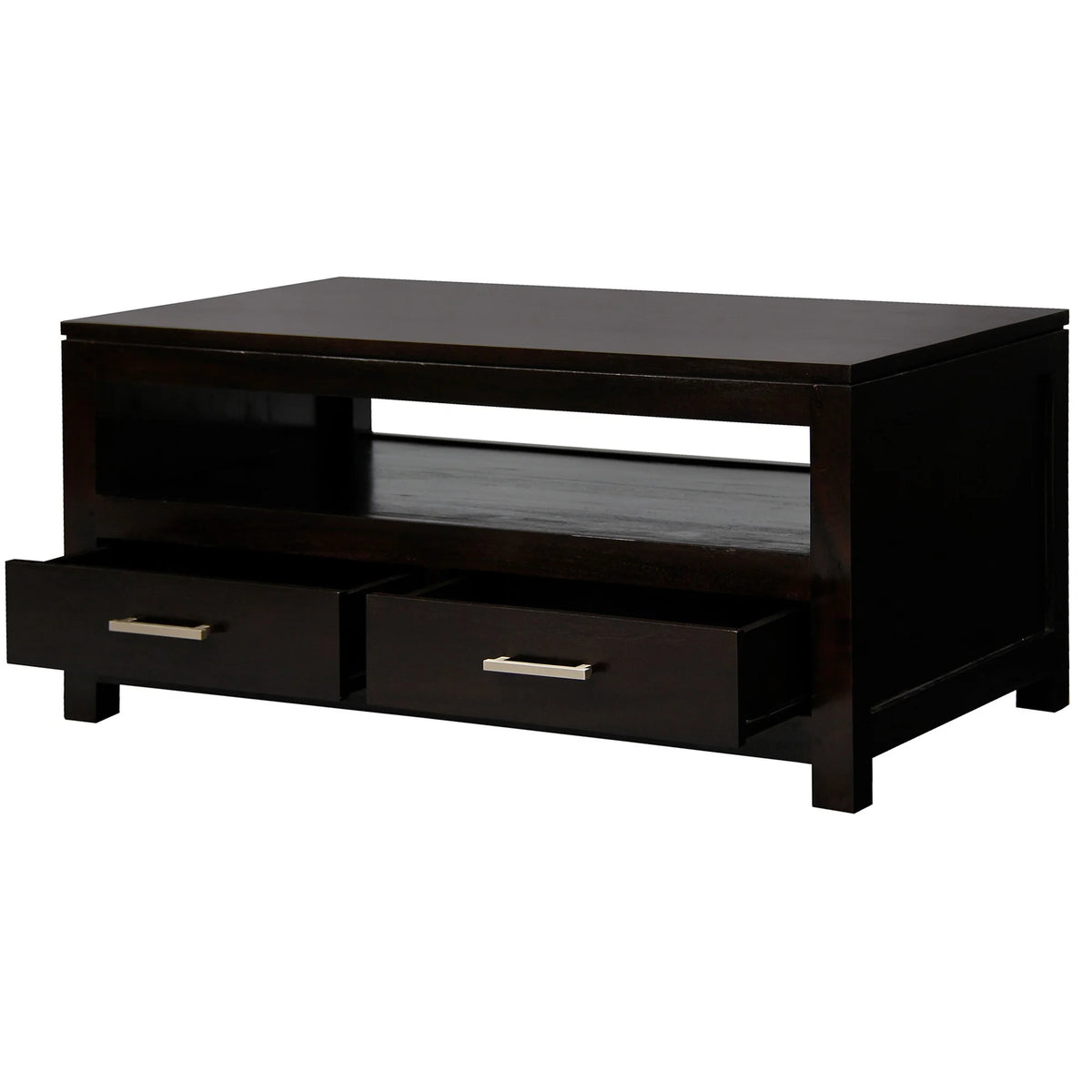 Paris Solid Timber 4 Drawer Coffee Table - Chocolate