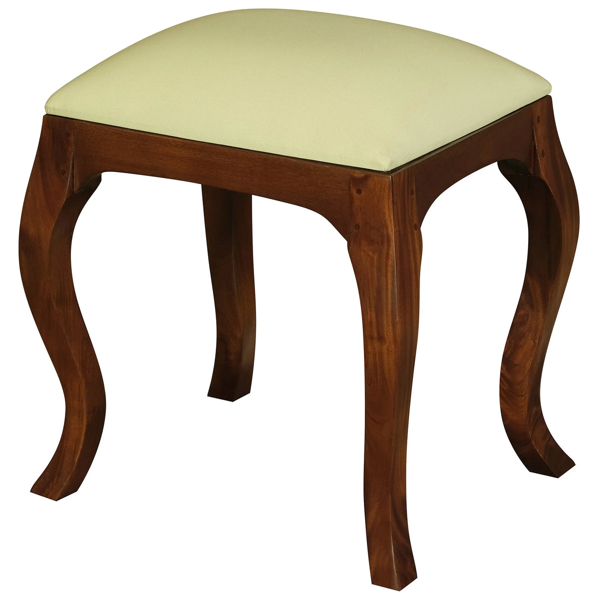 Queen Ann Solid Timber Dressing Stool - Mahogany