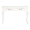 Queen Ann Timber 2 Drawer Sofa Table - White - Notbrand