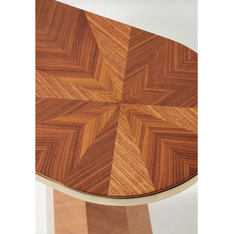 Quillen Marquetry Hardwood Console Table - Brown - Notbrand