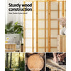 Artiss 6 Panel Wood Room Divider - Nova Natural - Notbrand