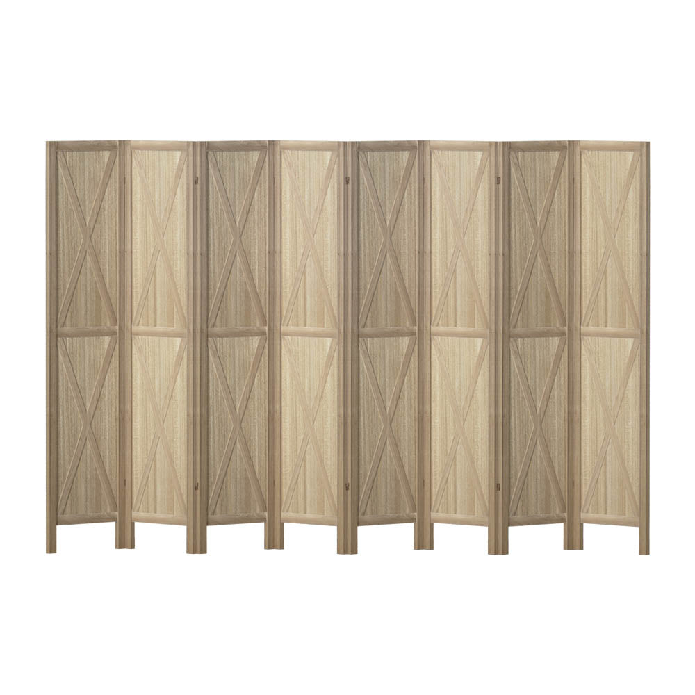 Artiss 8 Panel Silon Room Divider - Brown - Notbrand