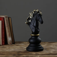 Retro Chessmen Ornaments Accent Pieces - Black - Notbrand