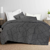 Ariana Carbon Pure Cotton Quilt Cover Set With Extra Standard Pillowcases - Notbrand