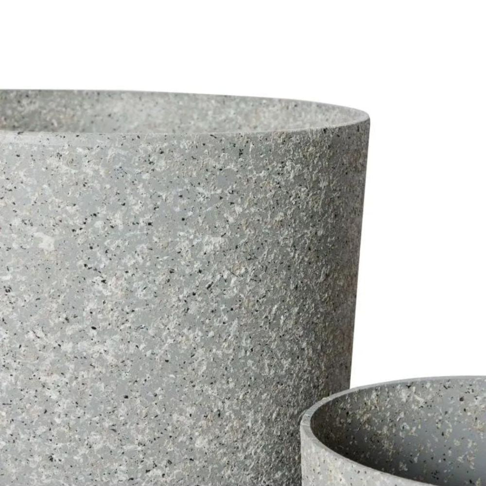Harlow Outdoor Stonelite Planter in Grey - Set of 3 - Notbrand