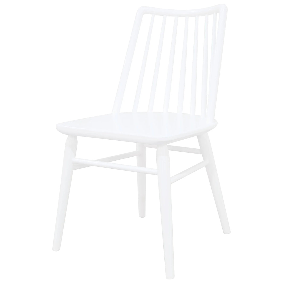 Set of 2 Riviera Solid Oak Dining Chair - White