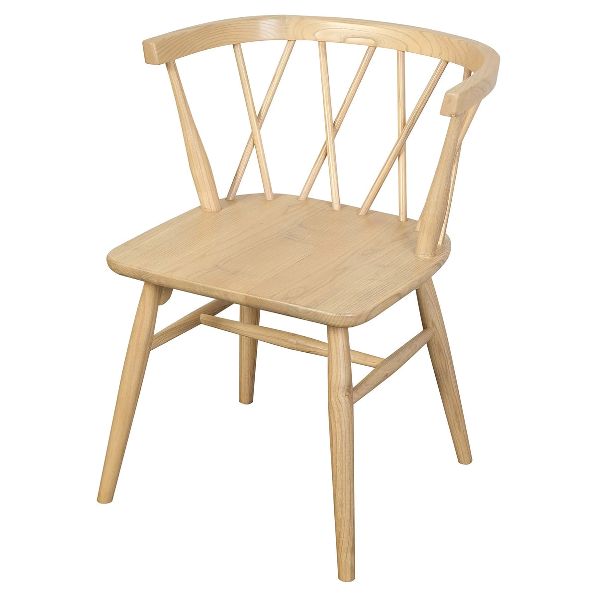 Set of 2 Sierra Solid Oak Cross Back Dining Chair - Natural
