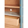 Simano Hardwood Glass Door Storage Cabinet - Blue - Notbrand