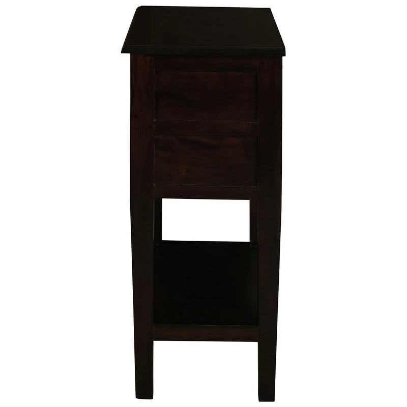 Tasmania Timber 3 Drawer Console Table - Chocolate - Notbrand