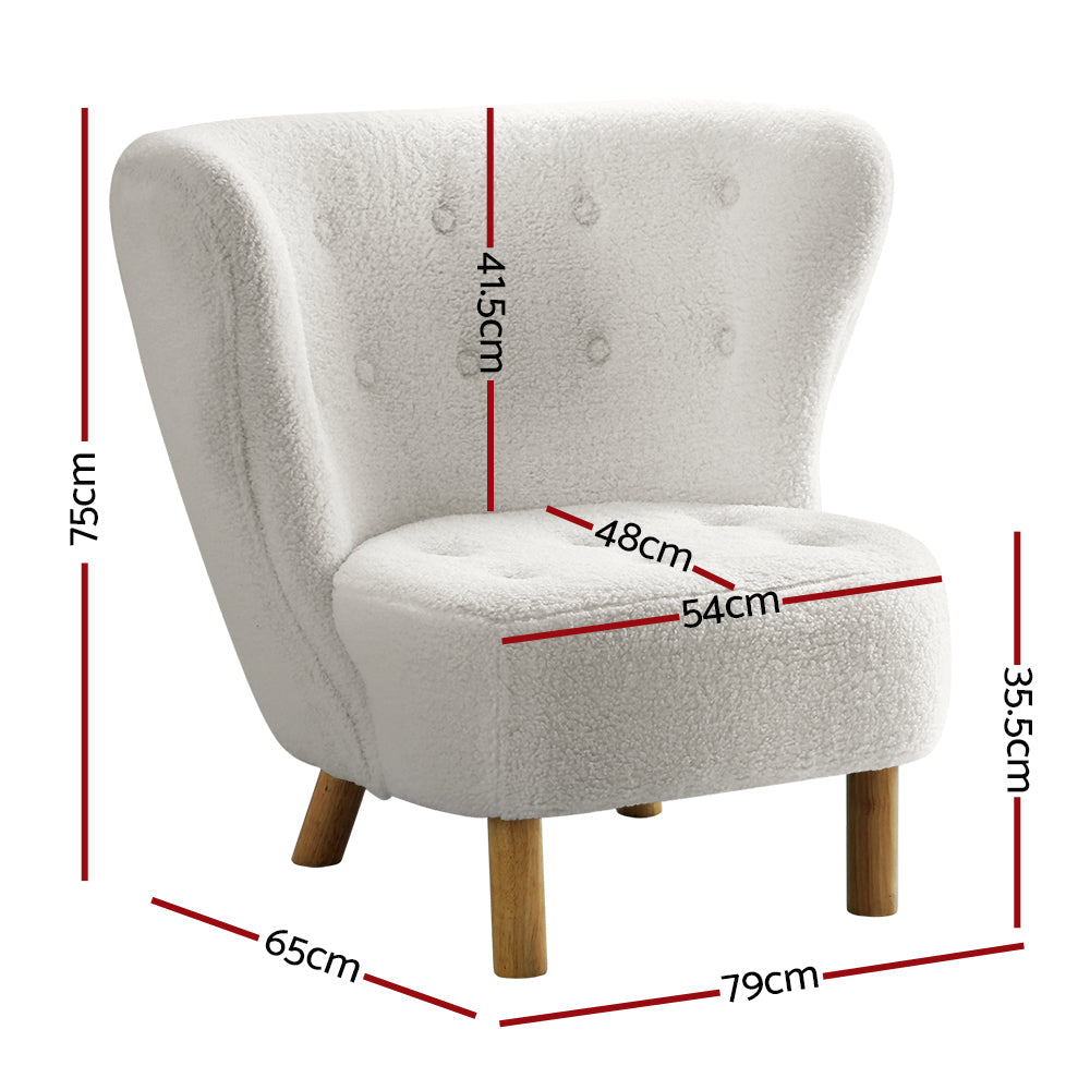 Artiss Accent Lounge Chair - White