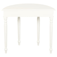 Turn Leg Half Round Timber Sofa Table - White - Notbrand