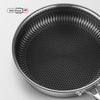 Honeycomb 304 Stainless Steel Non Stick Frypan - Double Sided - Notbrand