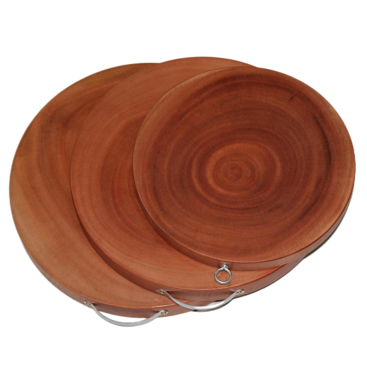 Natural Hardwood Kitchen Cutting Board Round - Set of 3 - Notbrand