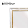 Rectangular Beaded Framed Wall Mirror - Gold - Notbrand