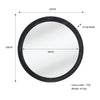 French Provincial Ornate Round Mirror - Black - Notbrand