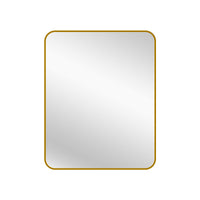 Rectangle Metal Framed Mirror in Gold - Small - Notbrand