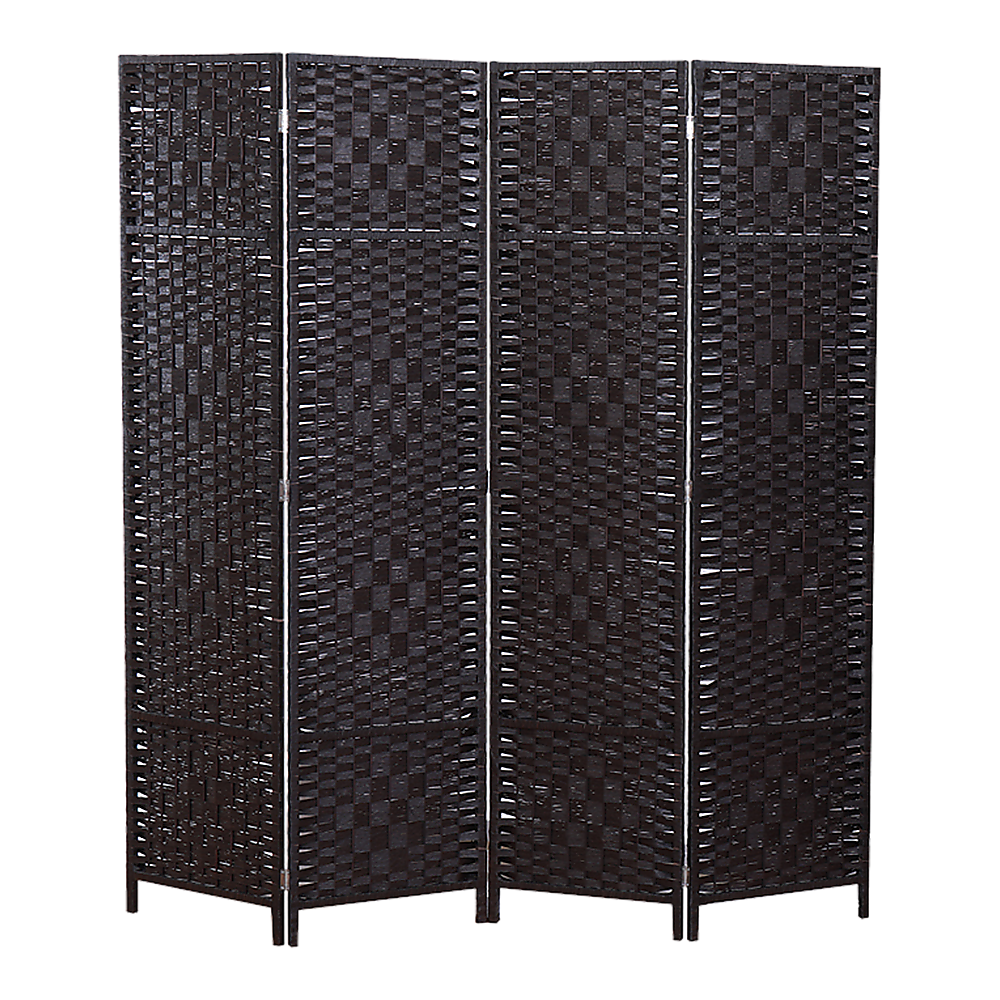 Flix 4 Panel Room Divider - Dark Brown - Notbrand