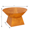 Fire Pit Metal  Bowl with Plain Base - Rustic - Notbrand