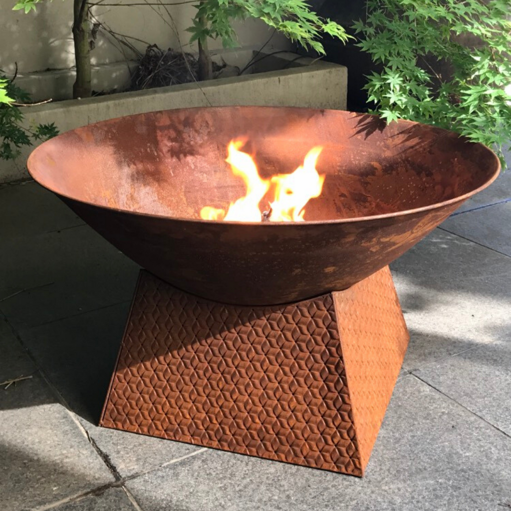Fire Pit Bowl with Weave Base - Rustic - Notbrand