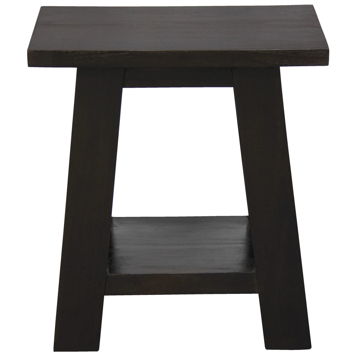 Zimra Solid Timber Lamp Table - Chocolate - Notbrand