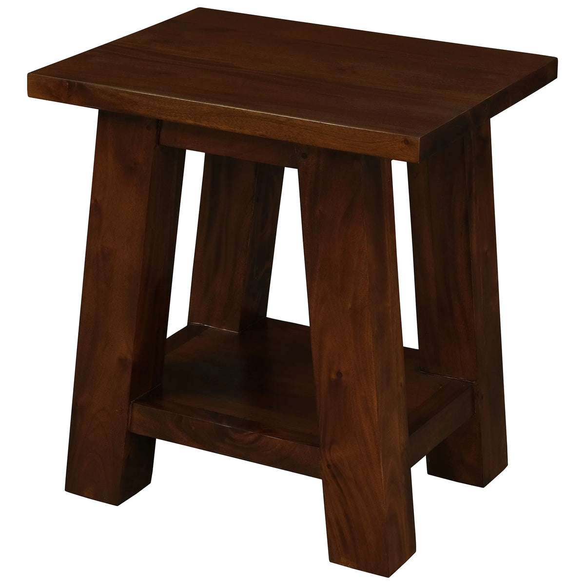 Zimra Solid Timber Lamp Table - Mahogany - Notbrand