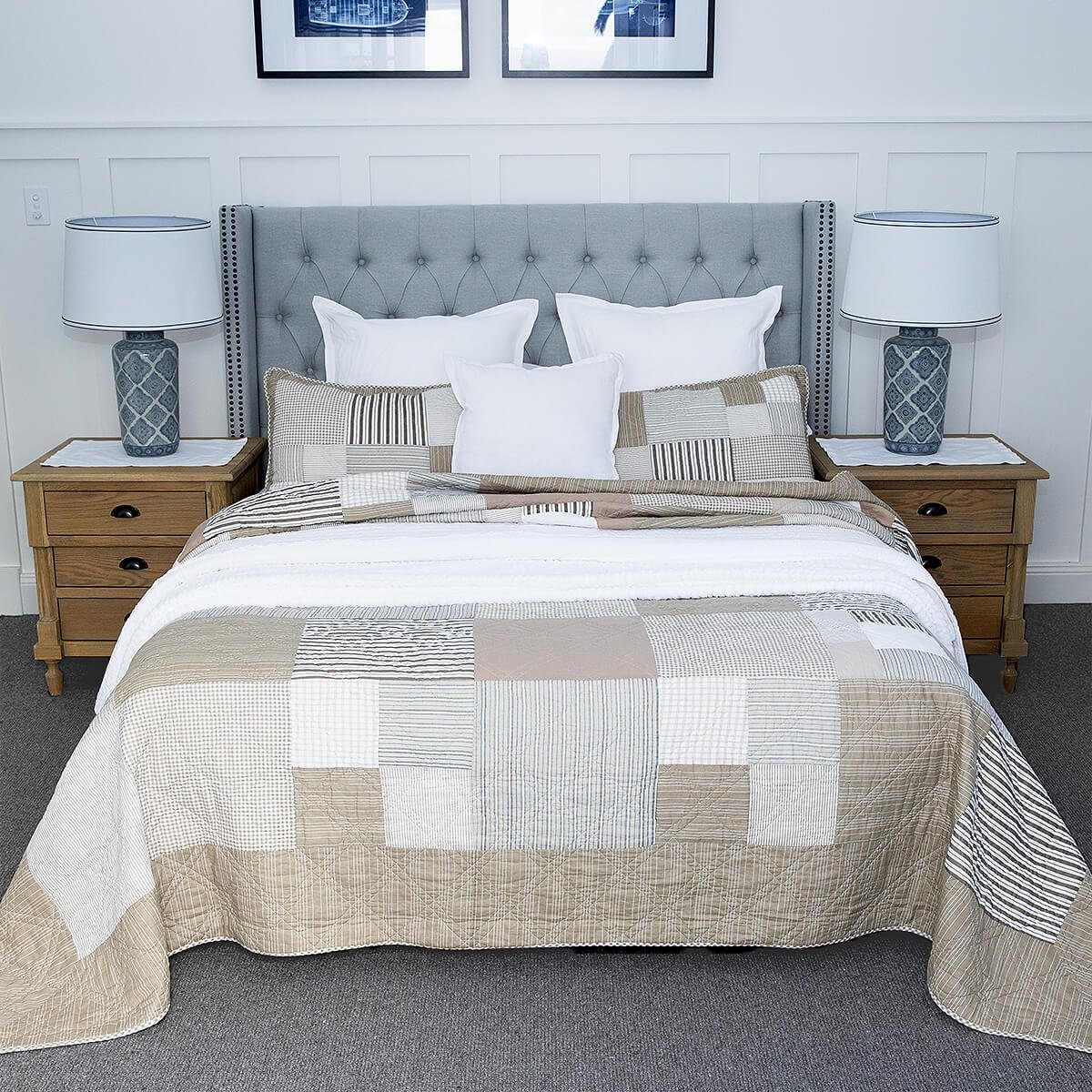 Swedish Riviera Soft Cotton Bedspread Set - Queen - Notbrand