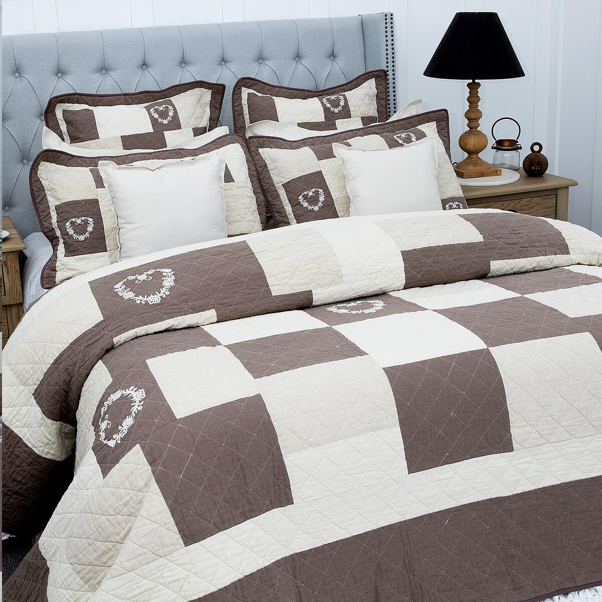 French Soft Cotton King Bedspread - Rustic - Notbrand