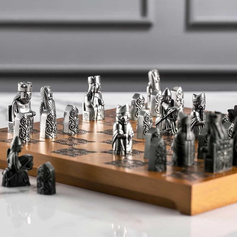 Royal Selangor British Museum Lewis Chess Set - Pewter - Notbrand