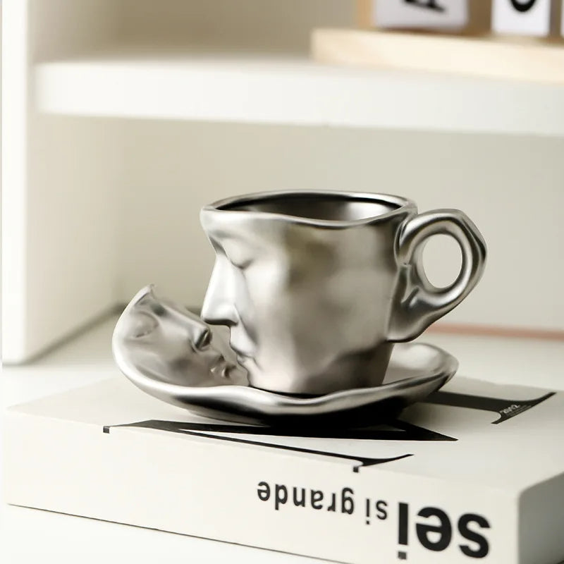 Artistic Kiss Porcelain Cup and Tray - Range - Notbrand
