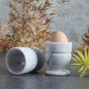 Clamor Marble Egg Cups in White - Set of 2 - Notbrand
