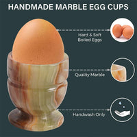 Clamor Marble Egg Cups in Green - Set of 2 - Notbrand
