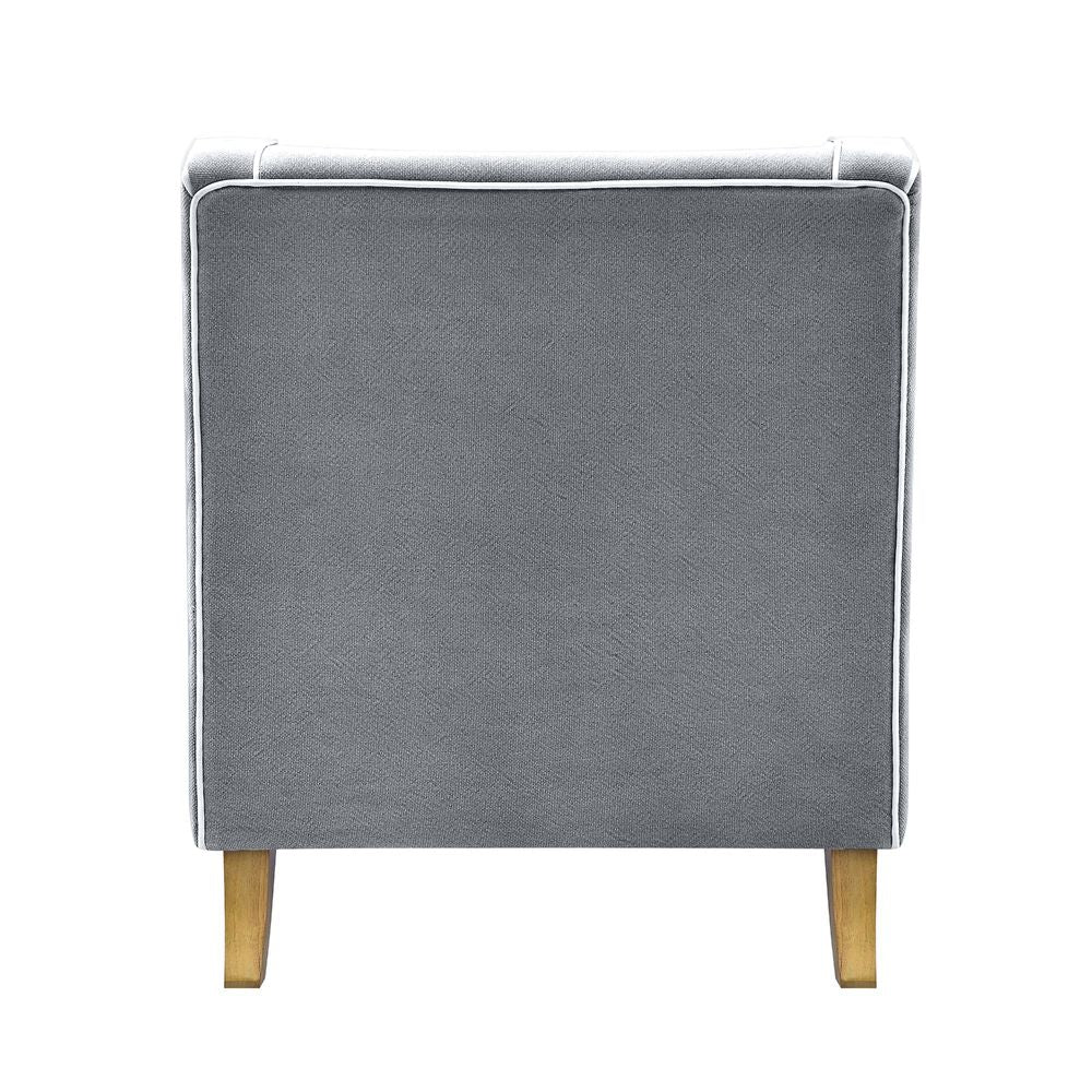 Bondi Armchair Grey with White Piping - 94cm - Notbrand