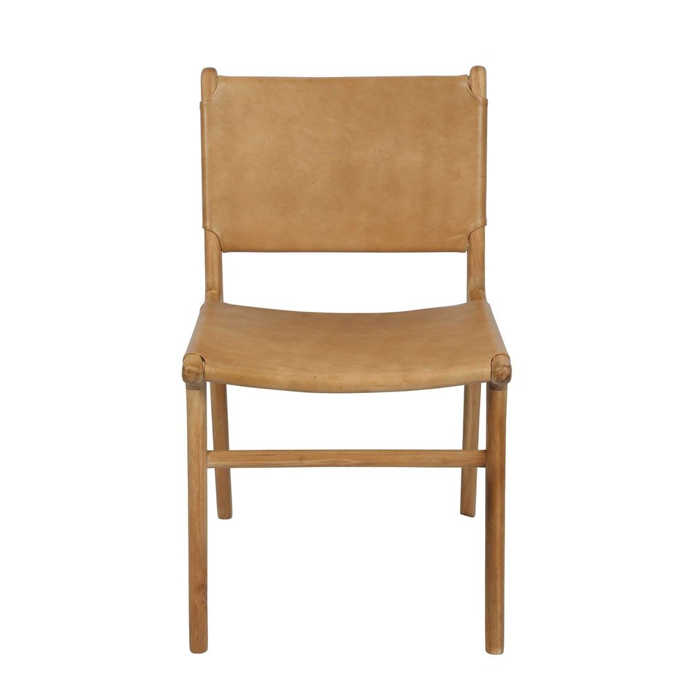 Marvin Teak Wood Dining Chair - Brown - Notbrand