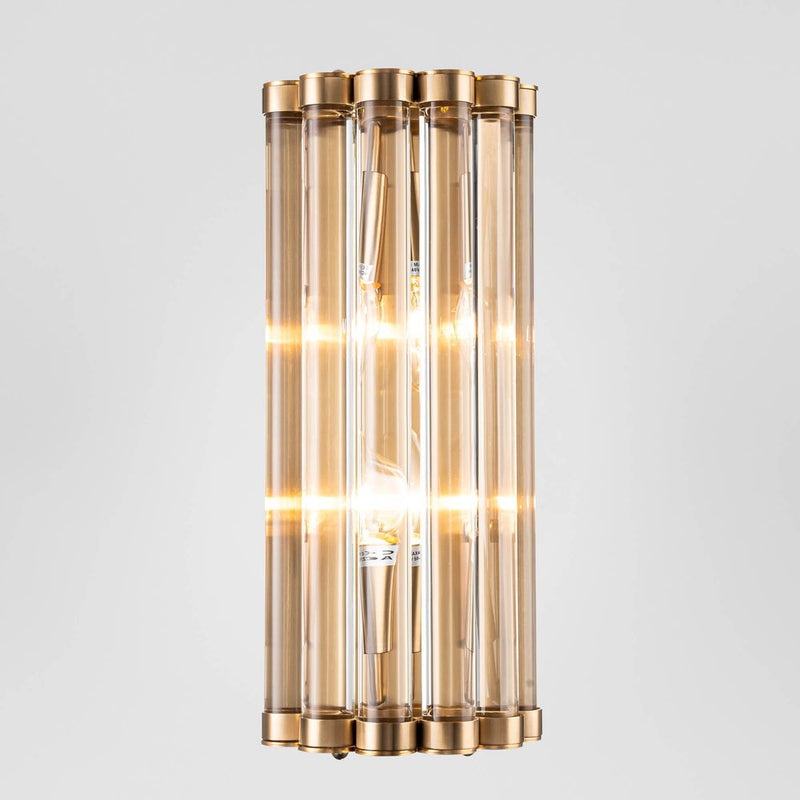 Kobe Iron & Glass Wall Light in Brass - Medium - Notbrand