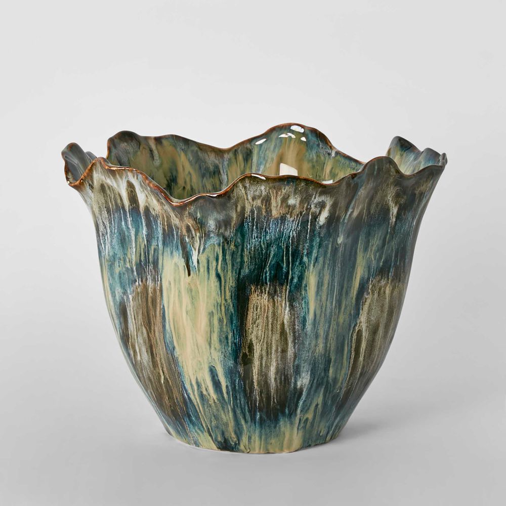 Belia Stoneware Bowl in Multicolour - Extra Large - Notbrand