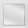 Osmond Metal Burnt Square Mirror - Brass - Notbrand