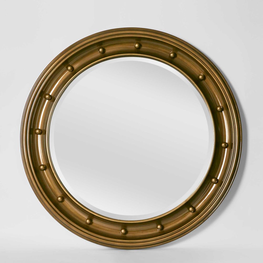 Clive MDF Frame Burnt Mirror in Brass - 90cm - Notbrand