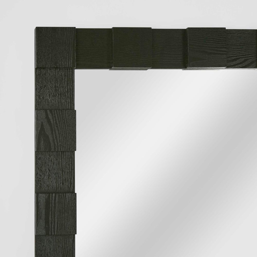 Monument MDF Framed Wall Mirror - Black - Notbrand