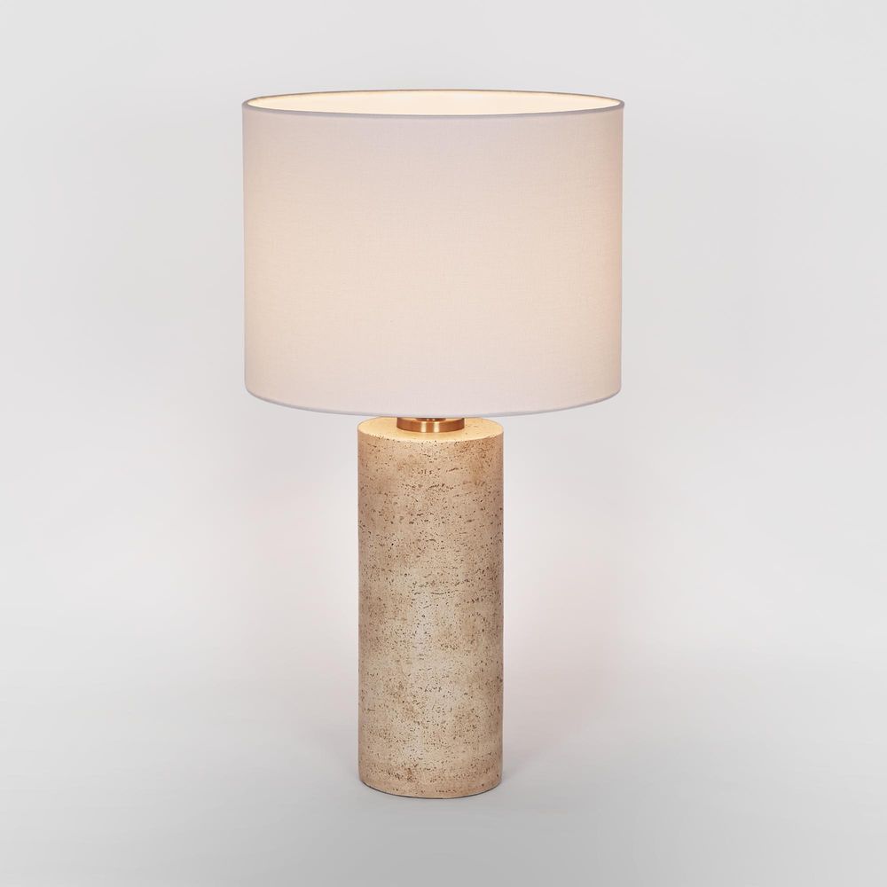 Tivoli Resin Table Lamp with Shade - Cream - Notbrand