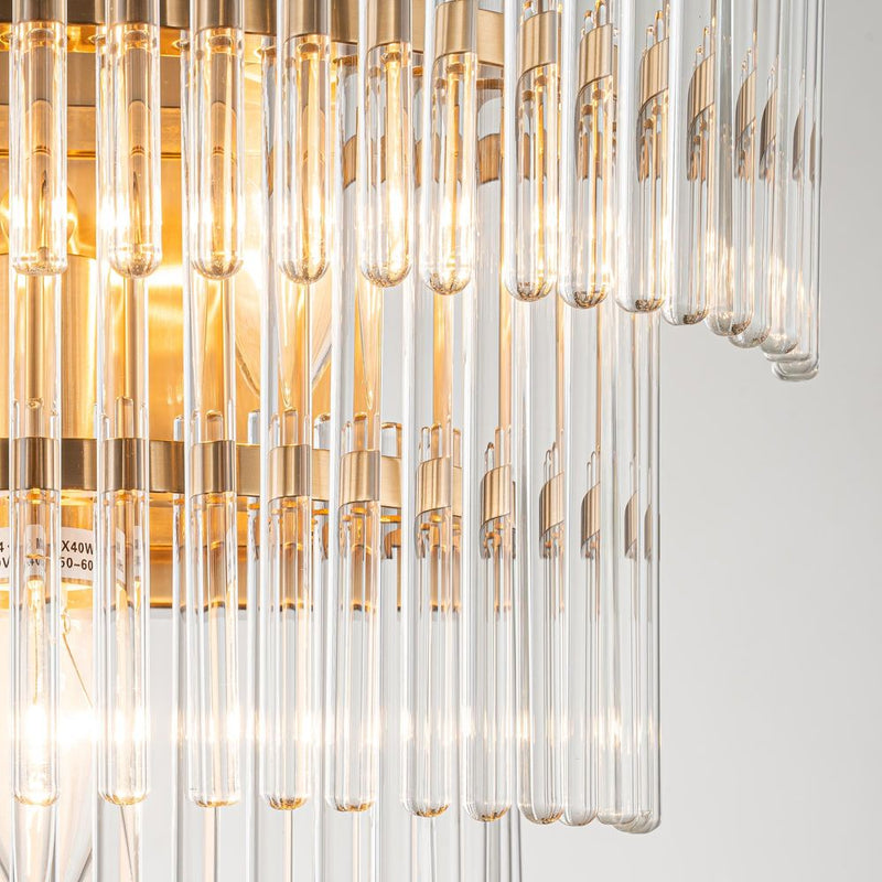 Giorgio Iron & Glass Wall Light - Brass - Notbrand