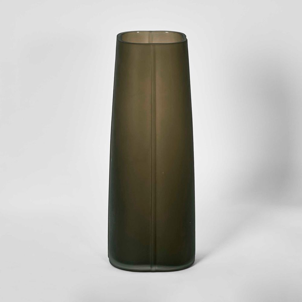 Andri Glass Vase in Olive Green - Large - Notbrand