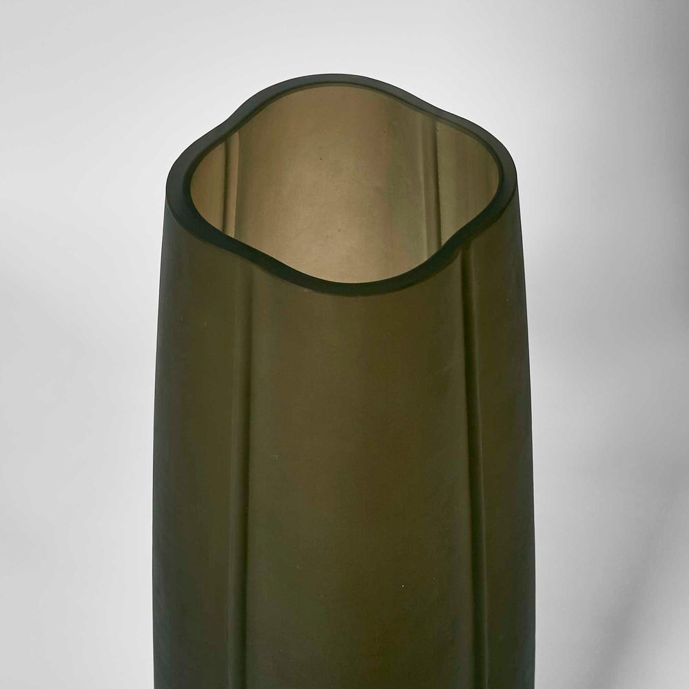 Andri Glass Vase in Olive Green - Large - Notbrand