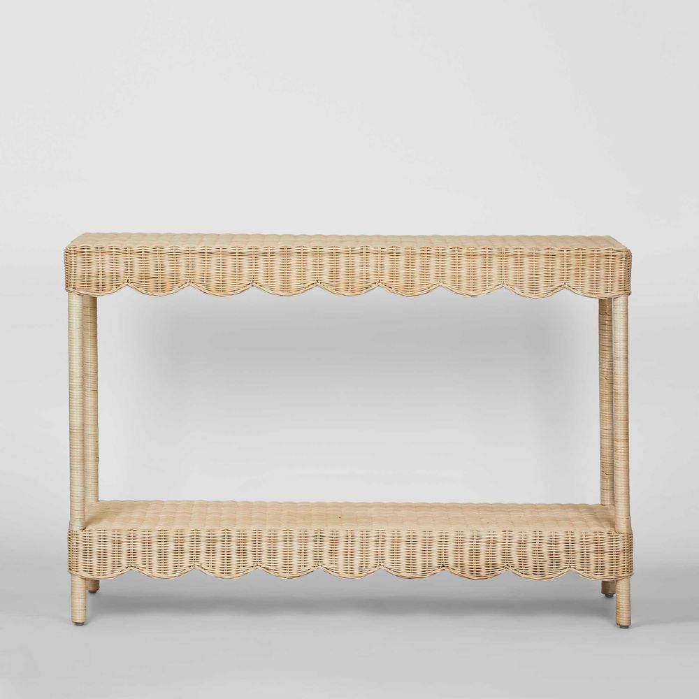 Belle Rattan Console Table - Natural - Notbrand