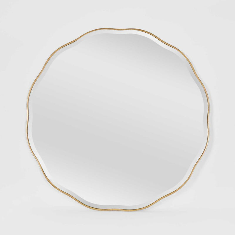 Camille Scallop Wall Mirror in Gold - Small - Notbrand