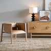 Zayne Wooden Occasional Chair - Brown - Notbrand