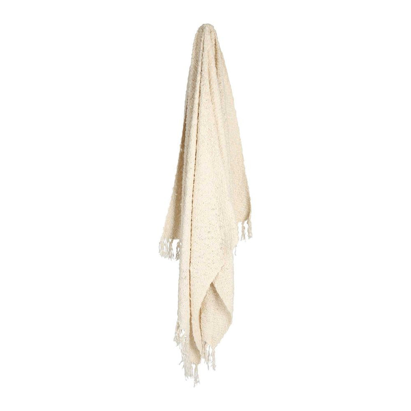 Set of 2 Abbey Cotton Throw - Natural - Notbrand