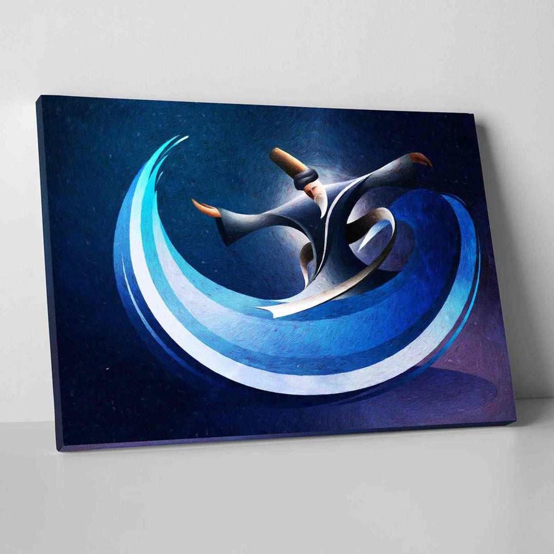Gyro Dervish Canvas Print Islamic Wall Art - Notbrand