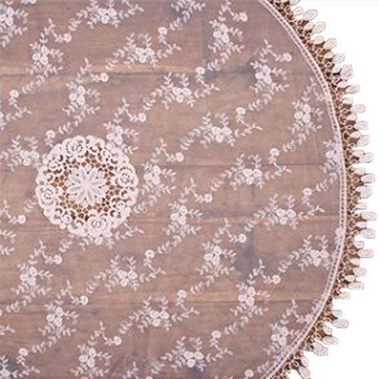 Vintage Lace Round Topper - Pink - Notbrand